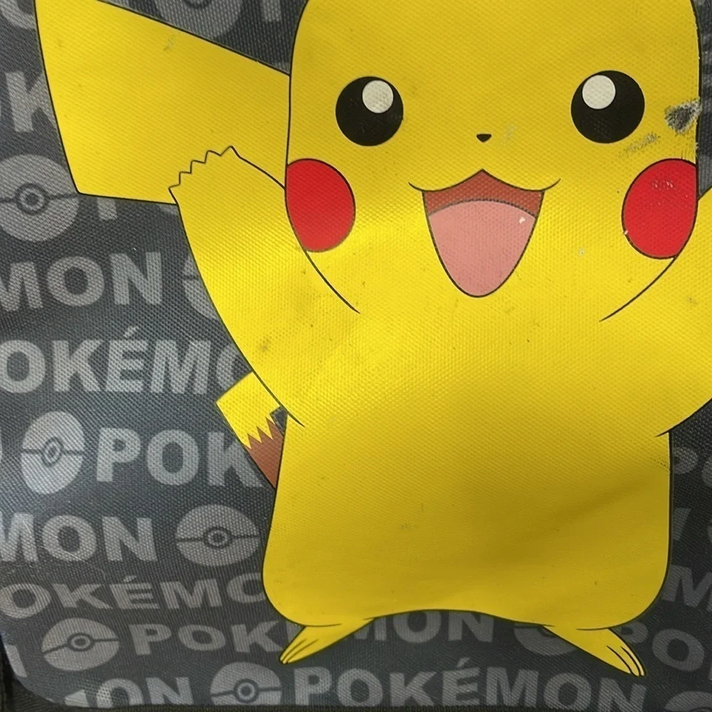 Recycled Pokemon Backpack Pikachu Grey Gray School
